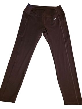 NWOT Gymshark Brown High Waisted Leggings XL w/ Pockets Athletic Workout